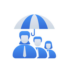 Protection Business People Icon With Blue Duotone