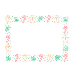 Rectangle Christmas Frame Border Gingerbread