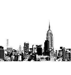 Black Sketch City Building Clipart