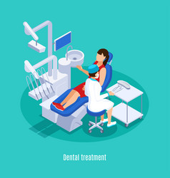 Dental Treatment Isometric Background