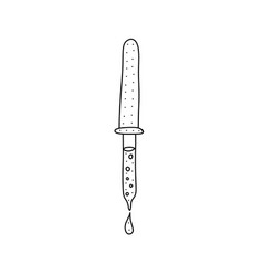 Hand Drawn Of Medical Pipette With