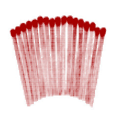 Matches Fanned Out From Circles Dots Of Different