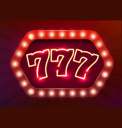 Neon 777 Slots Sign Casino Signboard Online