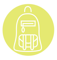 Big Yellow Backpack On A White Background