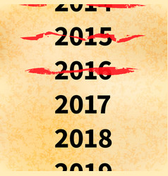 Crossed Out Years In 2017 Calendar Conceptual