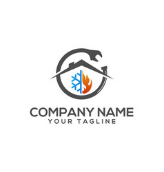 Modern Hvac And Plumbing Service Company Logo