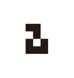 Number 1 Squares Geometric Symbol Simple Logo