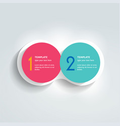 2 elements scheme diagram two connected circles Vector Image