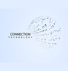 Abstract Connection Circle Network Or Internet