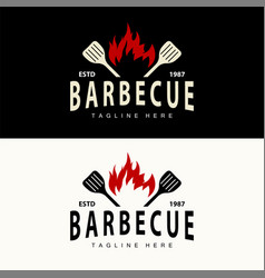 Barbeque Logo Design Bar Restaurant Hot Grill