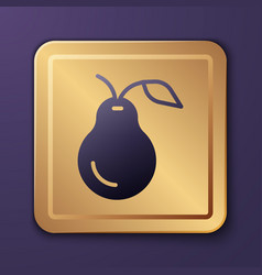 Purple Pear Icon Isolated On Background