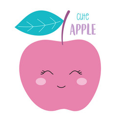 Cartoon Card With Cute Apple