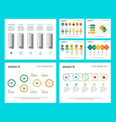 Colorful Infochart Diagrams Set For Presentation