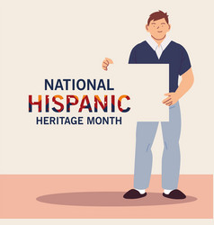 National Hispanic Heritage Month Latin Man Cartoon