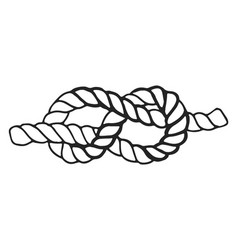 Sailor Knot Icon Hand Drawn Marine Cable