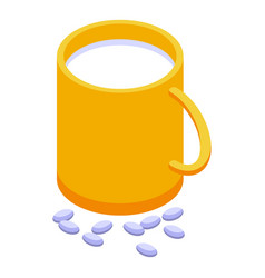 Soy Milk Icon Isometric Food Vegetable