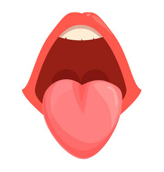 Big Open Mouth With Tongue Icon Cartoon