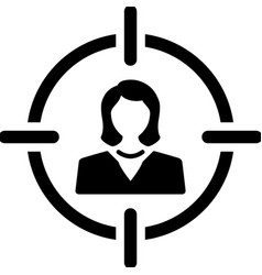 Customer Target User Icon Black Graphics