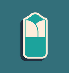 Green Burrito Icon Isolated On Background