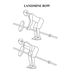 Landmine Row Exercise Strength Workout