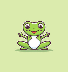 Cute Frog Cartoon Character Of A Funny