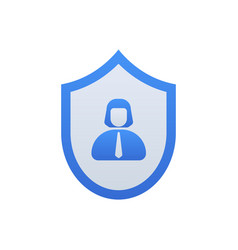 Insurance Business People Icon With Blue Duotone