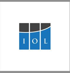 Iol Letter Logo Design On White Background