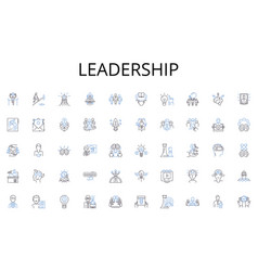 Leadership Line Icons Collection Kaizen