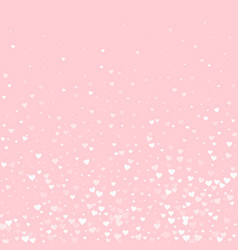 White Hearts Scattered On Pink Background