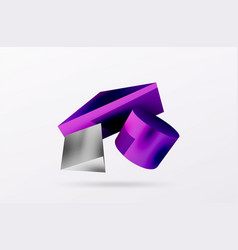 Metallic 3d Shape Geometric Background