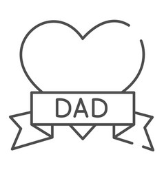 Tattoo With Dad Inscription Thin Line Icon Heart