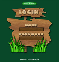 Game Wooden Menu Free Editable Text Effect