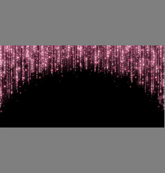 Hot Pink Arc Decoration Glitter Garland On Black