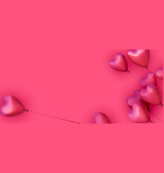 Pink Heart Shape Balloon Border