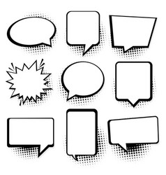 Speech Or Thought Bubbles Retro Empty Comic