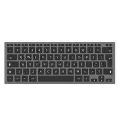 Computer Keyboard Black Template Typing Buttons