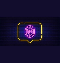 Fingerprint Line Icon Finger Print Scan Sign