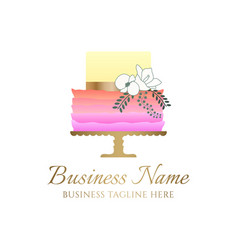 Multicolor Rainbow Cake Logo For Bakery Business