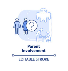 Parent Involvement Light Blue Concept Icon