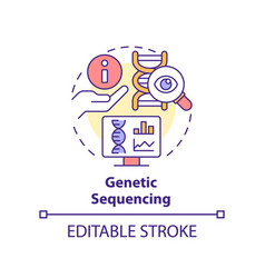 Genetic Sequencing Concept Icon