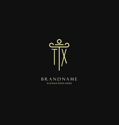 Luxury Modern Monogram Tx Logo For Law Firm