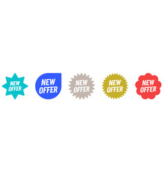 New Offer Starburst Icon Callout Sticker Set