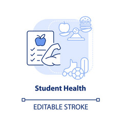 Student Health Light Blue Concept Icon