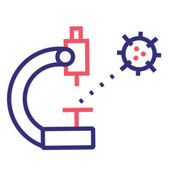 Covid 19 Microscope Stroke Icon