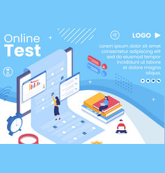 Online Testing Course Brochure Template Flat