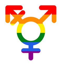 Colorful Rainbow Transgender Symbol Isolated