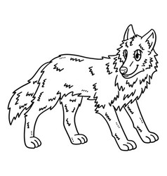 Mother Wolf Isolated Coloring Page For Kids