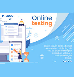 Online Testing Course Brochure Template Flat