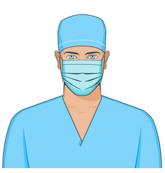 Portrait Doctor Wearing Medical Mask