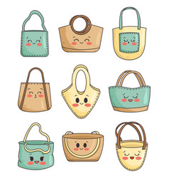 Cute Kawaii Shopping Bag Characters Cartoon